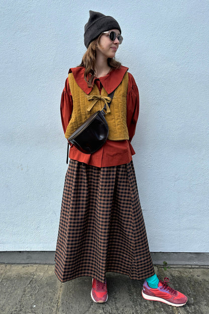 Pedra Skirt - Brown Check