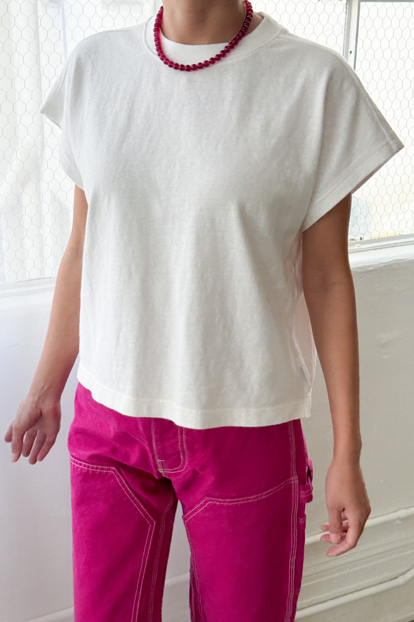 PREORDER Jeanne Tee - White Cotton