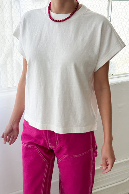 PREORDER Jeanne Tee - White Cotton