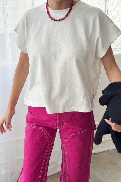 PREORDER Jeanne Tee - White Cotton