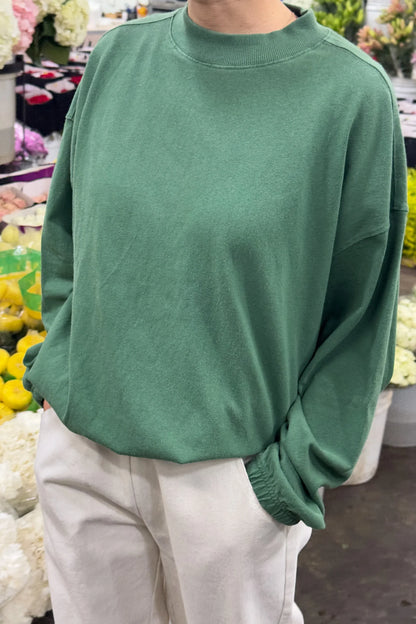 Daisy Long Sleeve Top - Basil