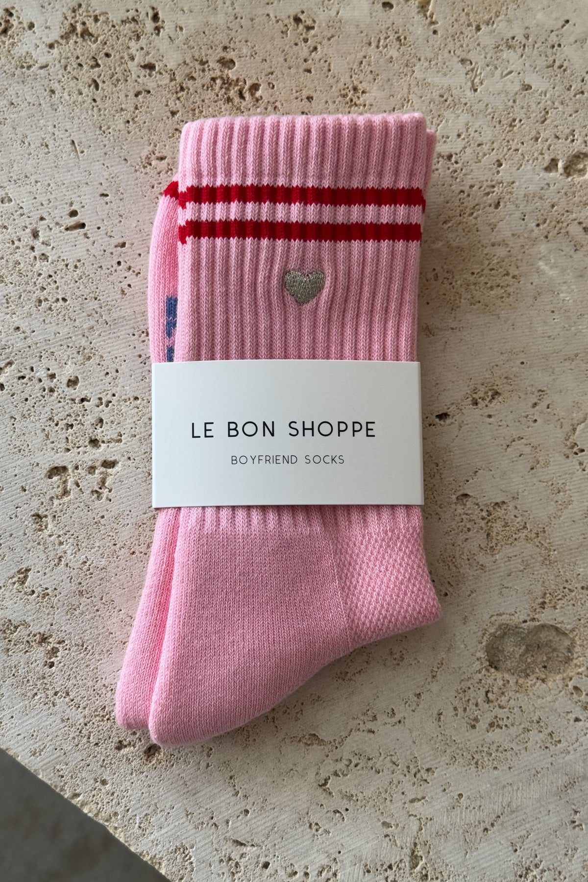 Embroidered Boyfriend Socks - Multiple Colors
