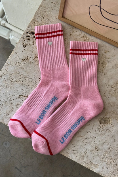 Embroidered Boyfriend Socks - Multiple Colors
