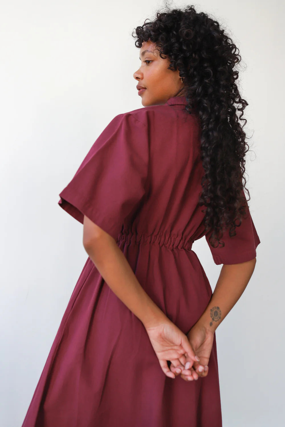 Long Utility Dress - Bordeaux