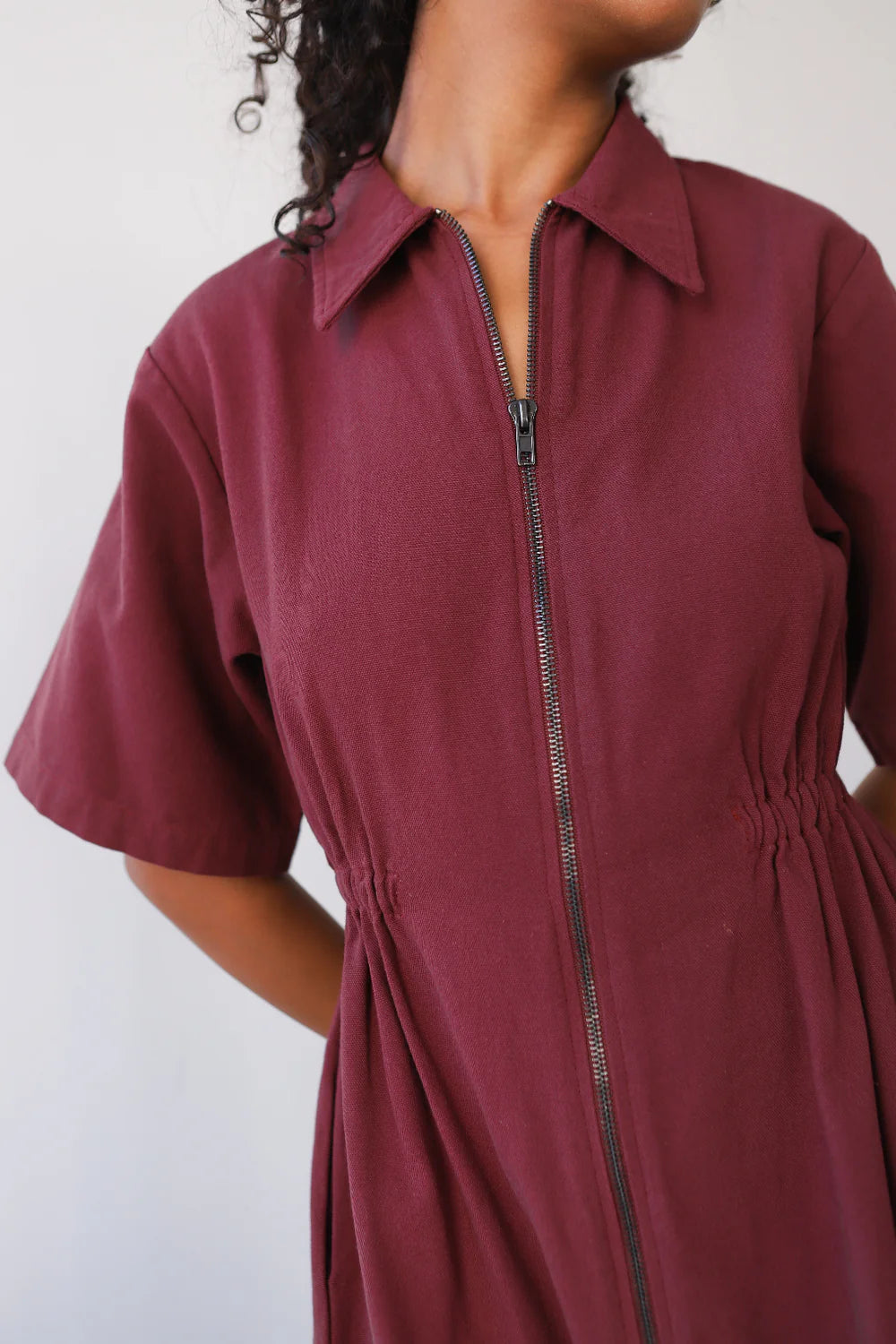 Long Utility Dress - Bordeaux