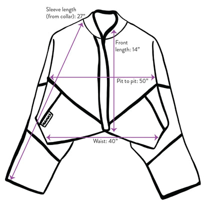 The Kaira Cropped Block Print Jacket