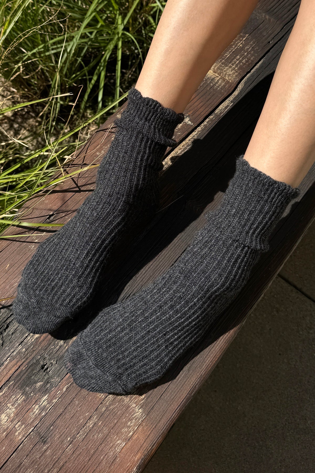 Linen Scallop Socks - Multiple Colors