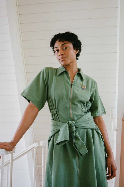 Long Utility Dress - Sea Glass