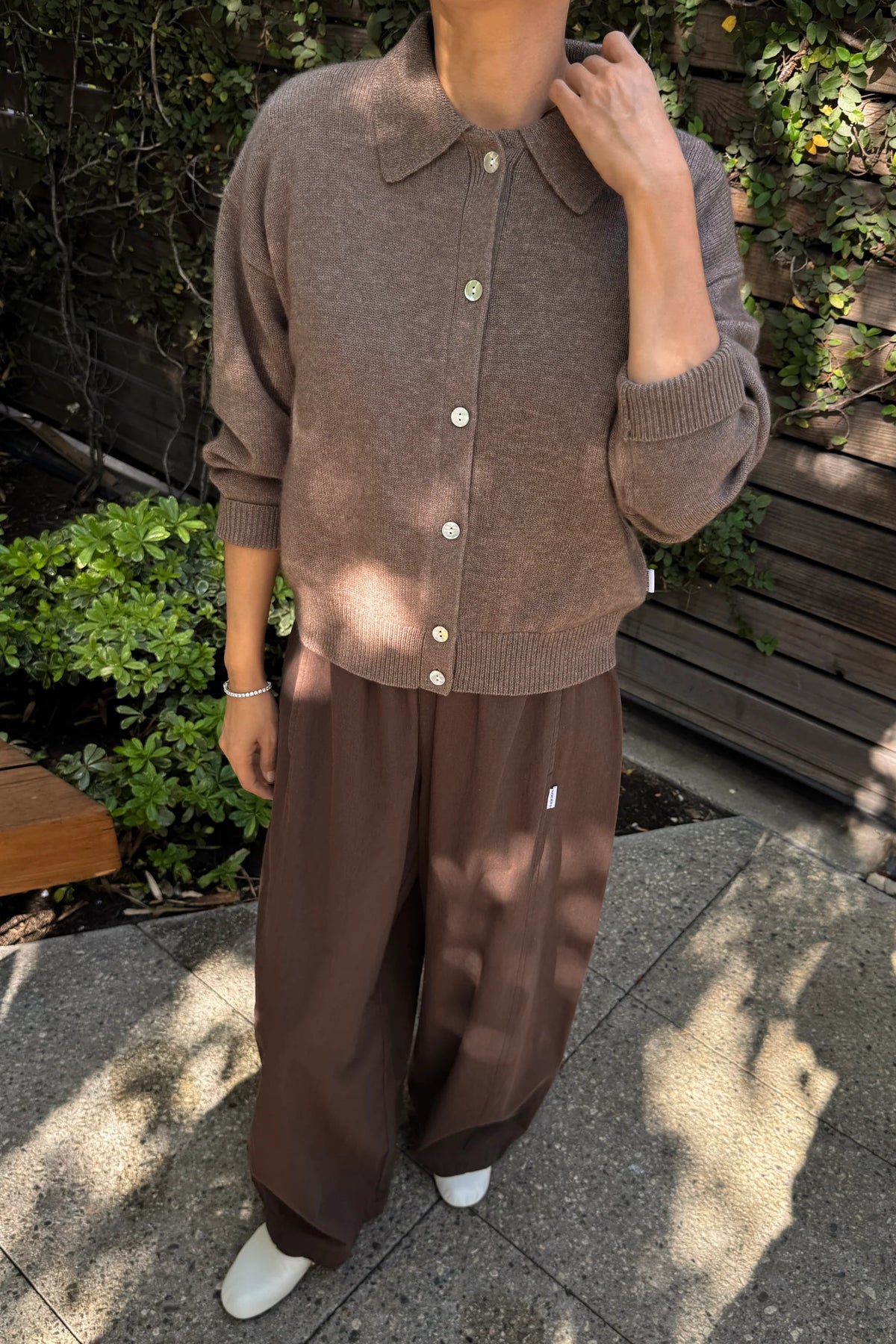 PREORDER Lou Cashmere Cardigan - Frappe