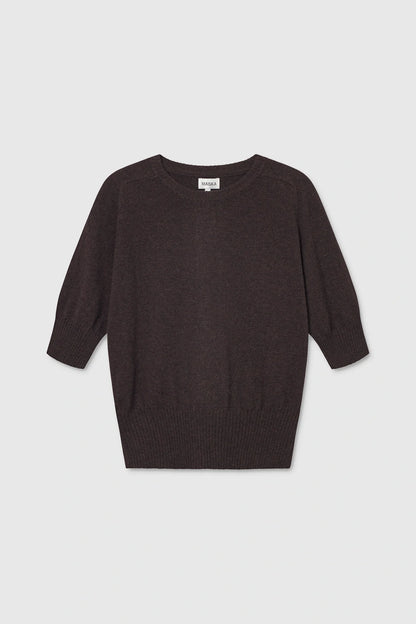 Ada Cashmere T-Shirt - Dark Brown