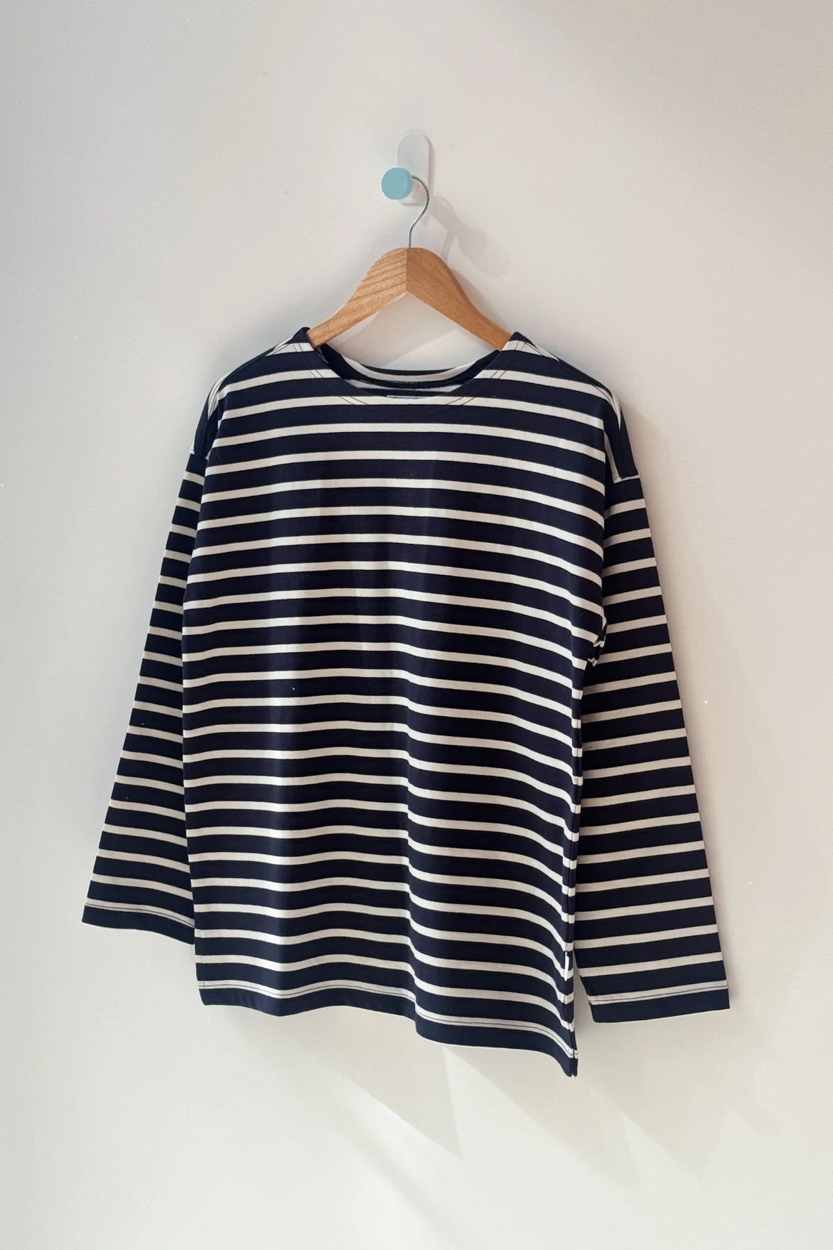 PREORDER Marseille Top - White Stripe on Navy