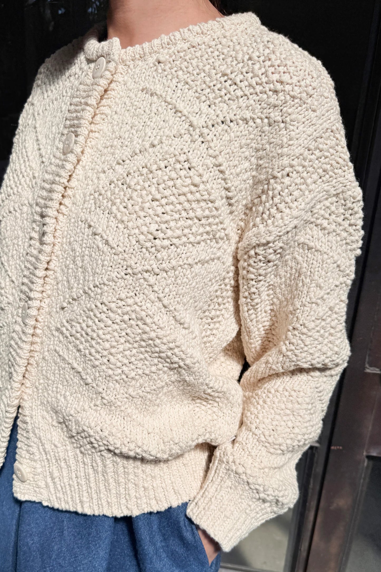 PRE-ORDER Mason Cotton Cardigan - Naturel