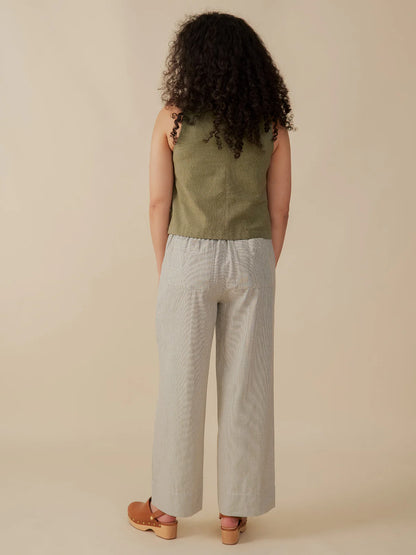 Tabitha Pant - Olive Stripe