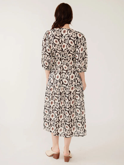 Maddie Dress - Black and White Floral