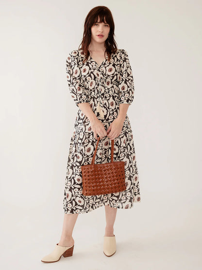 Maddie Dress - Black and White Floral