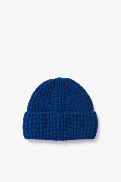 Merino Wool Beanie - Denim Blue