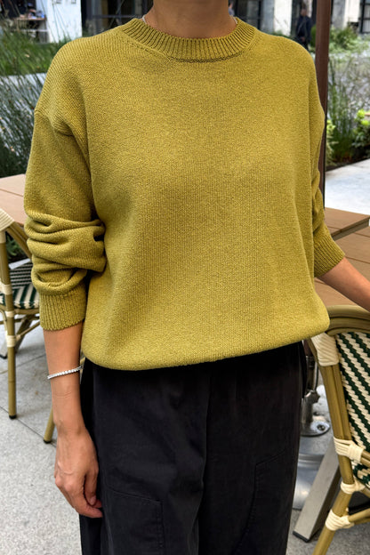 PREORDER Milo Cotton Sweater - Golden Olive