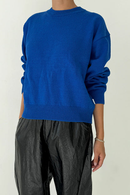 PREORDER Milo Cotton Sweater - Cobalt