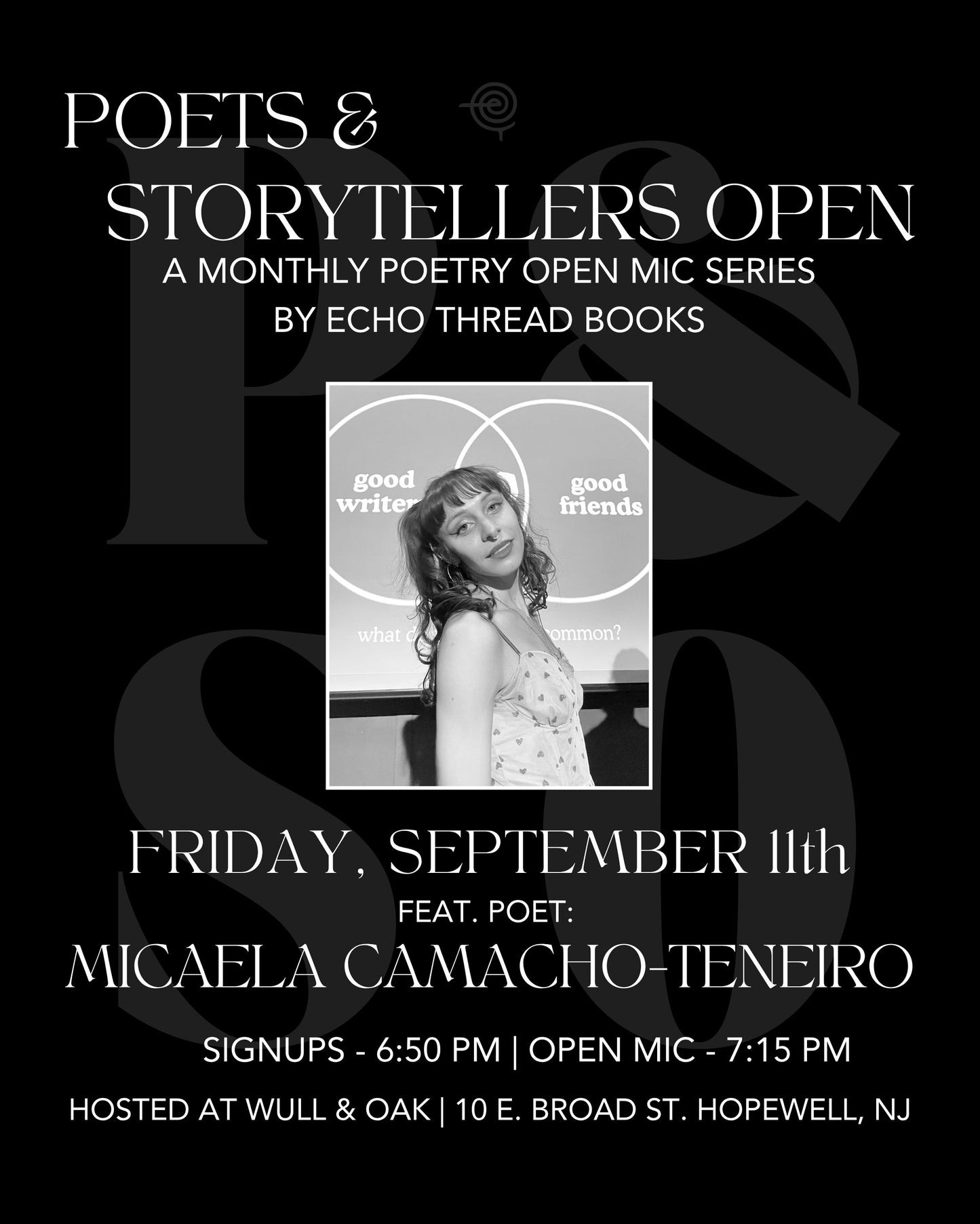 SEPT. 11 | Poets & Storytellers Open