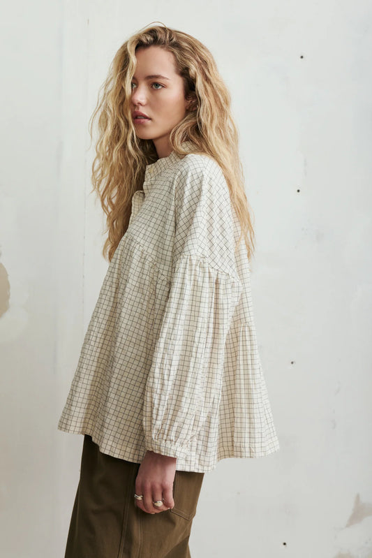 Payne Top - Charcoal Cream