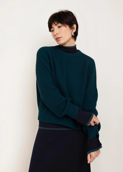 Avery Crew Neck Sweater - Teal