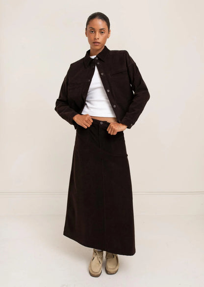 Jinni Long Skirt - Chocolate Torte