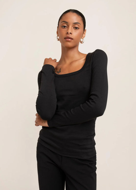 Tony Square Neck - Black
