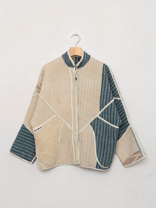 The Ladhiya Quilted Patchwork Kantha Jacket