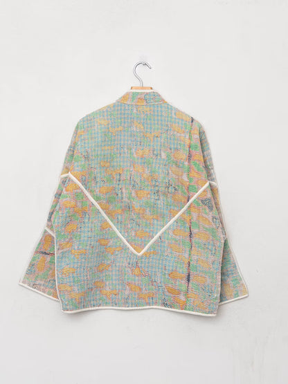 The Ladhiya Quilted Patchwork Kantha Jacket