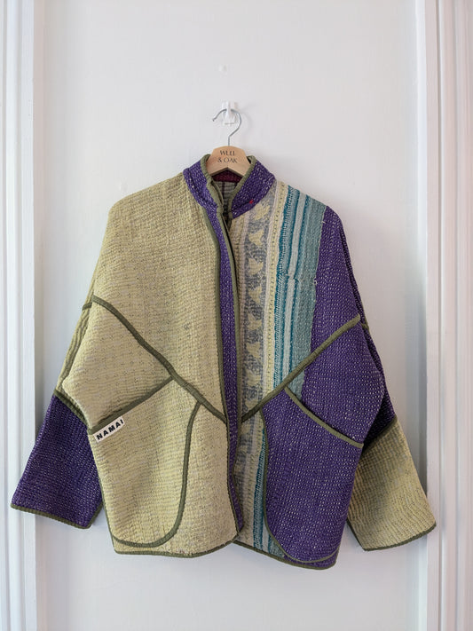 The Ladhiya Quilted Patchwork Kantha Jacket