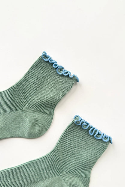 The Petite Ruffled Modal Socks - Multiple Color Options