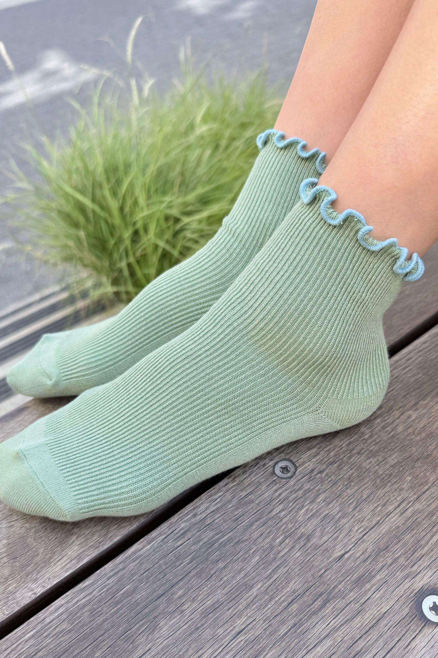 The Petite Ruffled Modal Socks - Multiple Color Options
