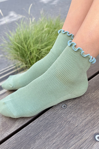 The Petite Ruffled Modal Socks - Multiple Color Options