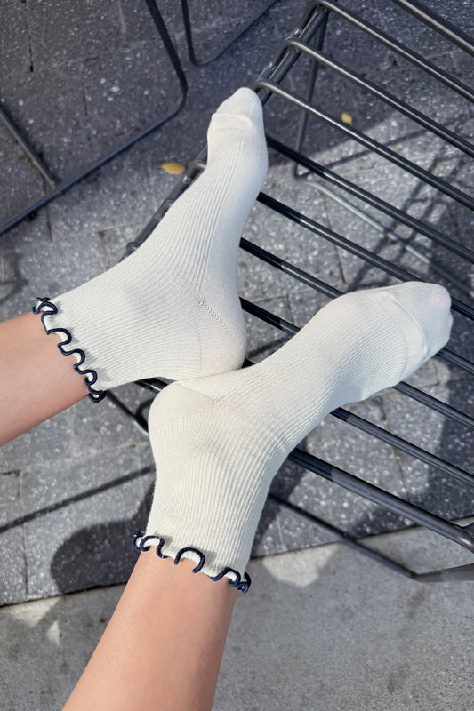The Petite Ruffled Modal Socks - Multiple Color Options