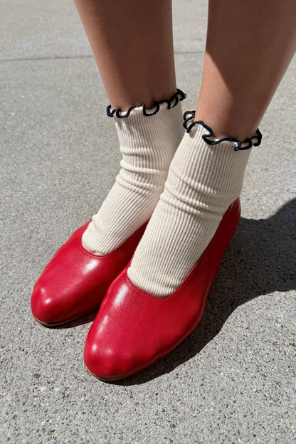 The Petite Ruffled Modal Socks - Multiple Color Options