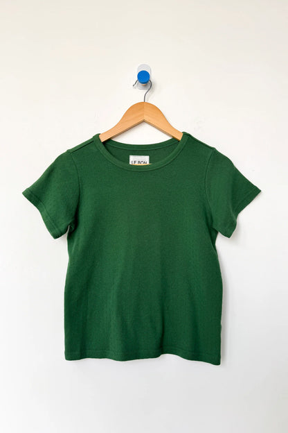 PREORDER Pointelle Babe Tee - Moss Green