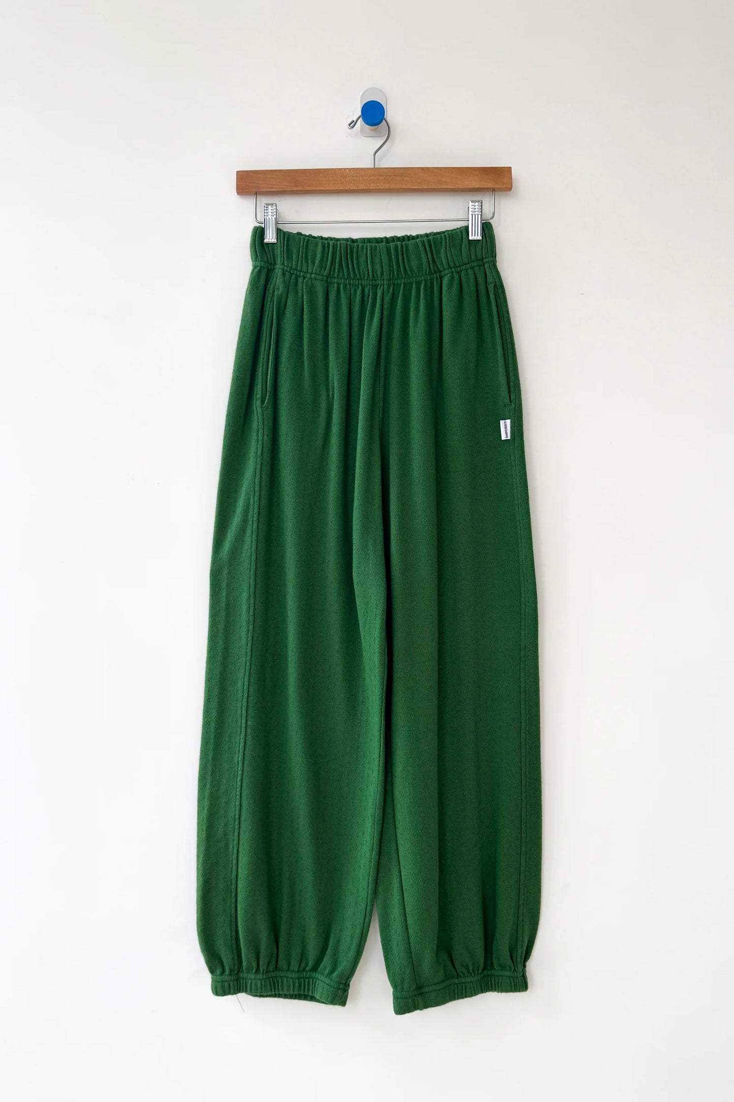 PREORDER Pointelle Balloon Pants - Moss Green