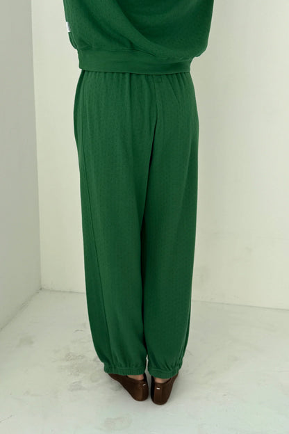 PREORDER Pointelle Balloon Pants - Moss Green
