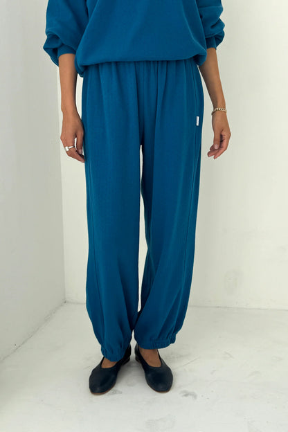 PREORDER Pointelle Balloon Pants - Sea Blue