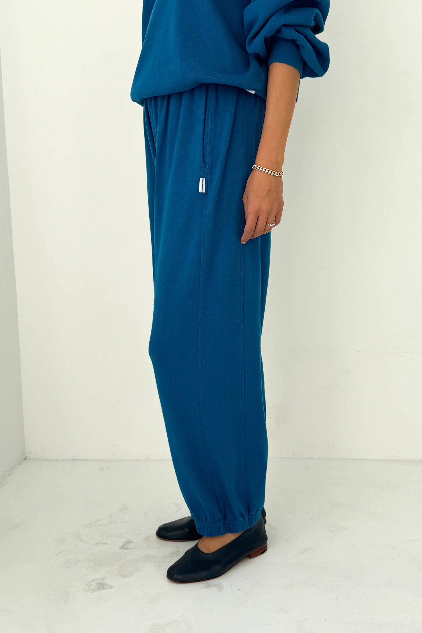 PREORDER Pointelle Balloon Pants - Sea Blue