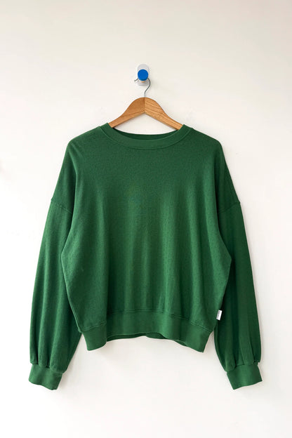 PREORDER Pointelle Core Sweatshirt - Moss Green