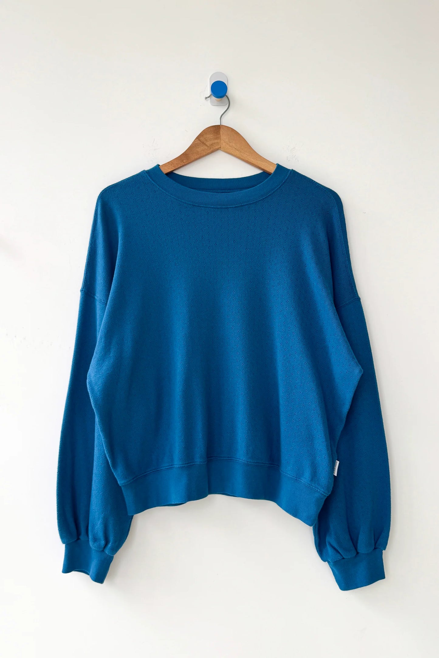 PREORDER Pointelle Core Sweatshirt - Sea Blue