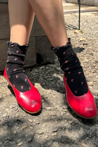 Petal Ruffled Hugger Crew Socks - Multiple Colors