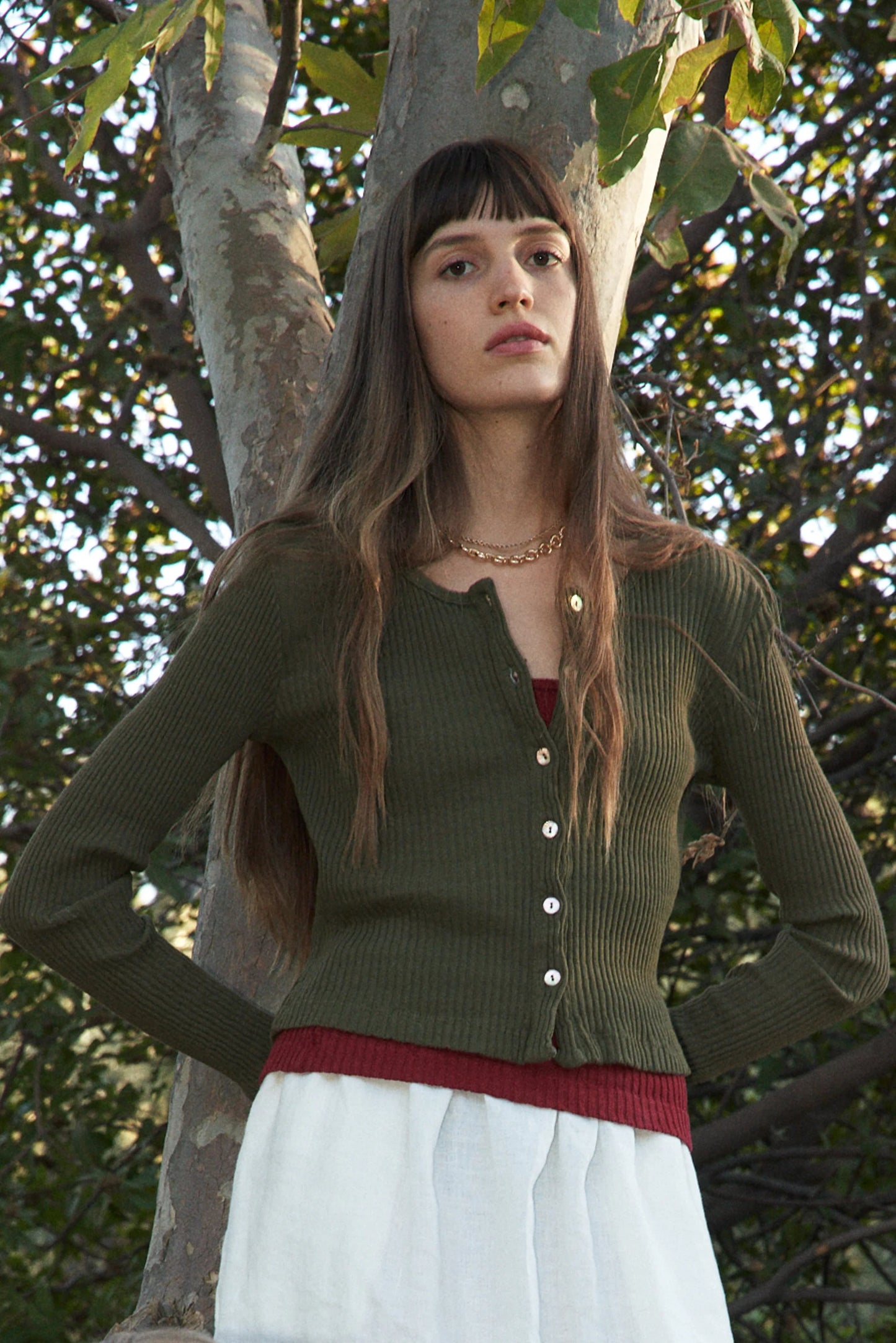 Pointelle Cardigan - Sage