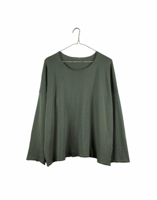 Boxy Sweater - Olive Green