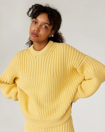 Delčia Organic Cotton Sweater - Lemon