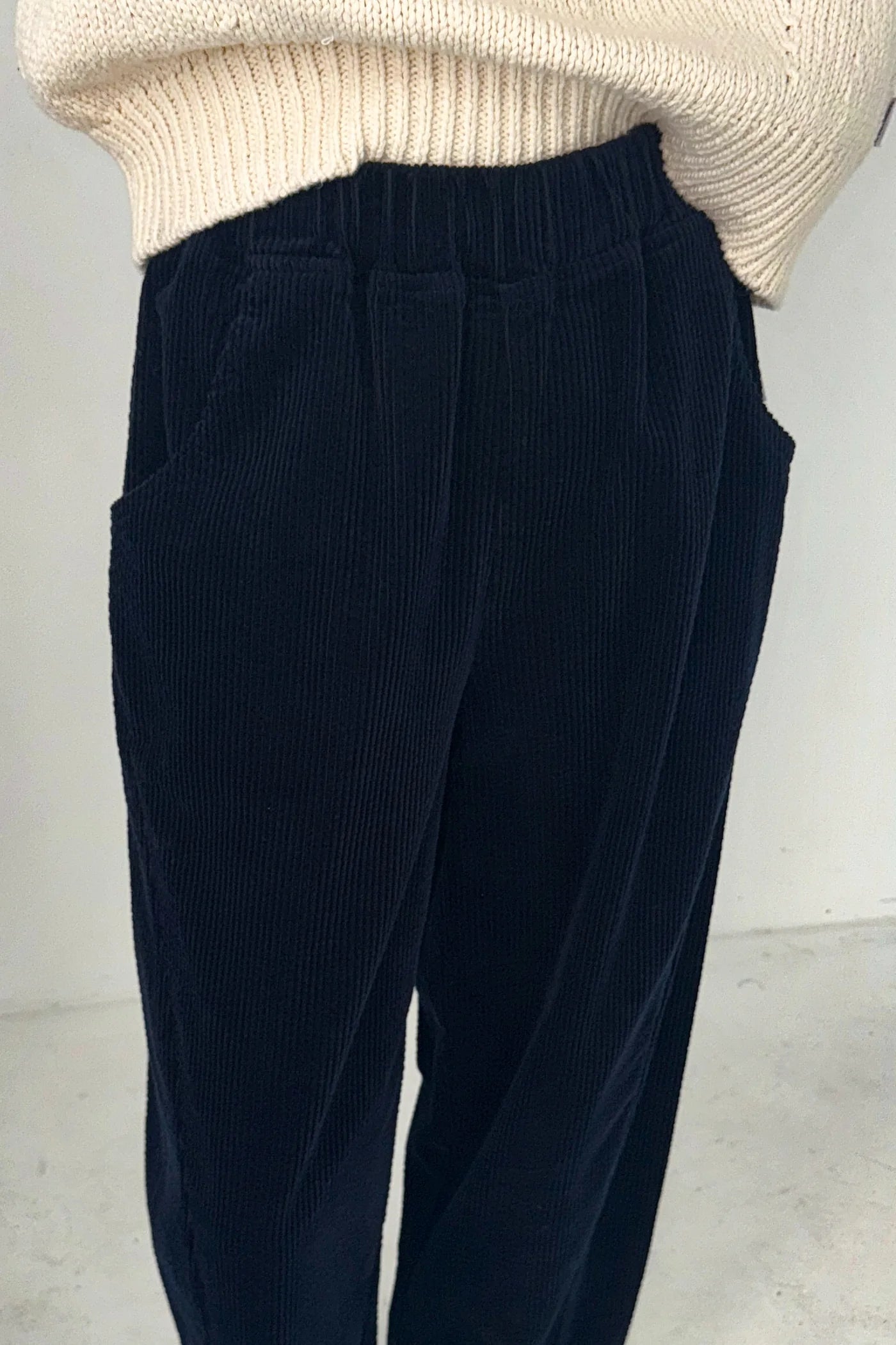 PREORDER Soft Corduroy Arc Pants - Midnight