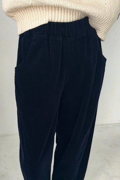PREORDER Soft Corduroy Arc Pants - Midnight