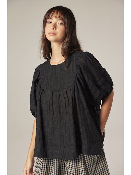 Puff Sleeve Yoke Top