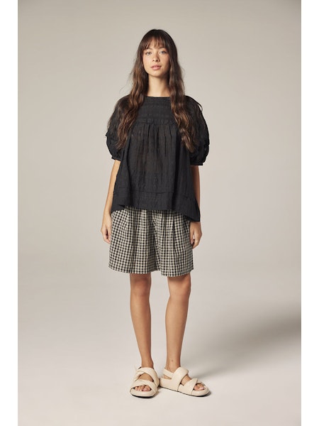 Puff Sleeve Yoke Top